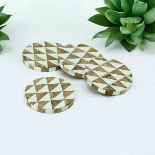 Resin & Wood Coasters Set of 4
