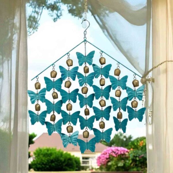 Yellow Color Flower Icons & Bells Wind chimes